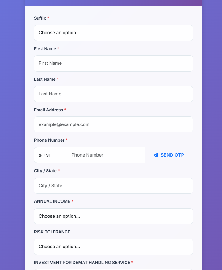 Booking Project: advance_form