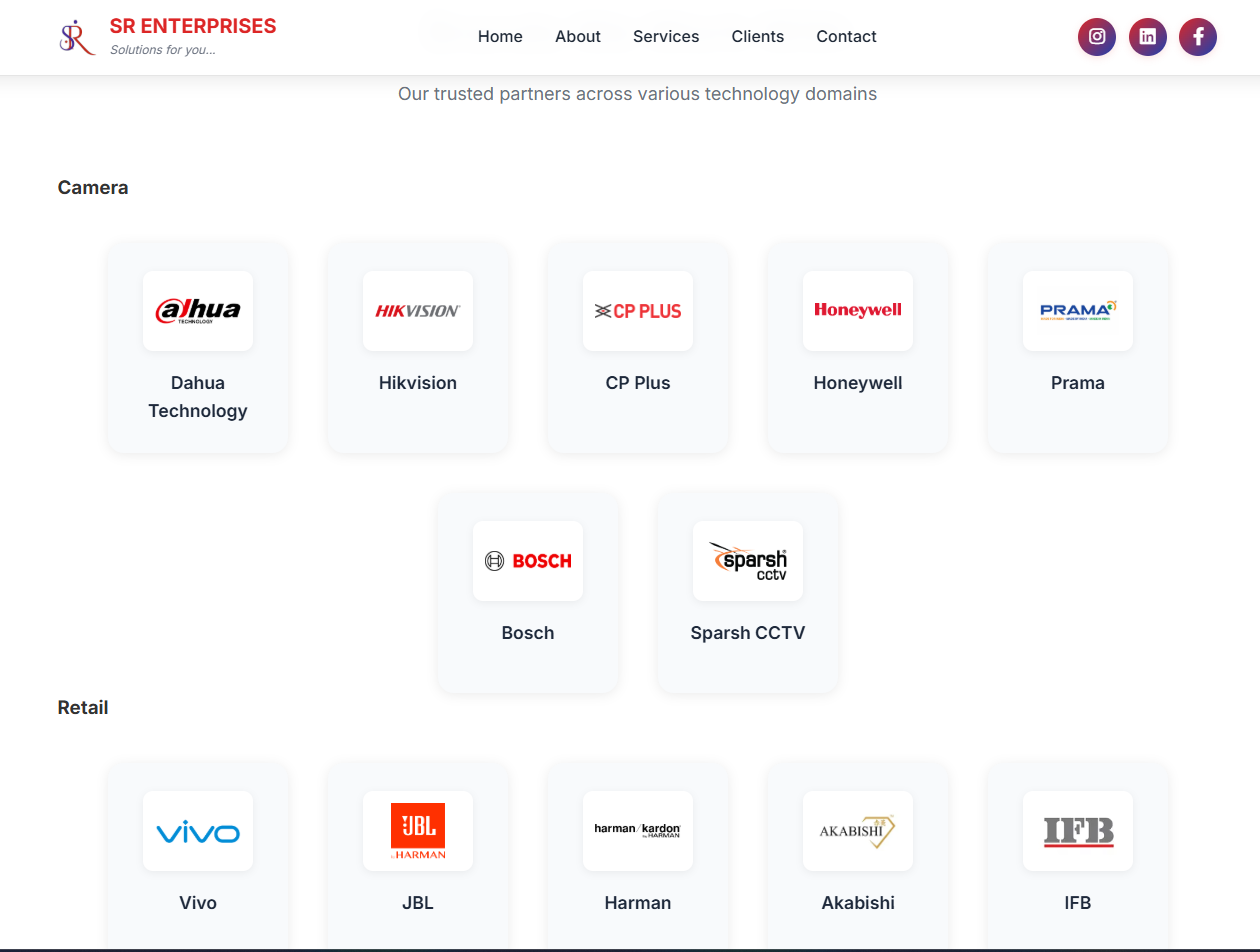 Portfolio Project: srenterprises