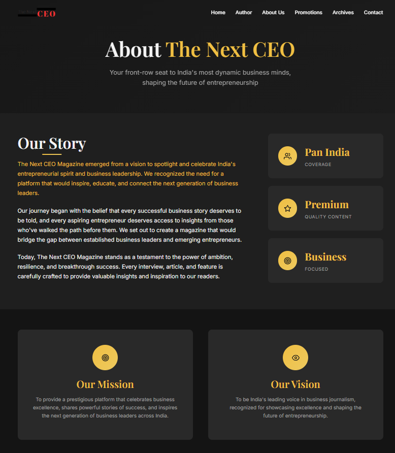 Portfolio Project: thenextceo
